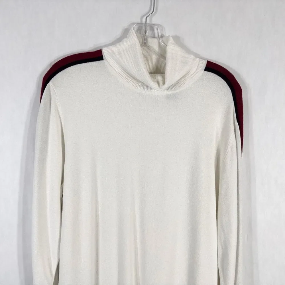 Harley Davidson XL Sweater‎ Y2K VTG Spell Out Sleeves Ribbed White Knit 1102